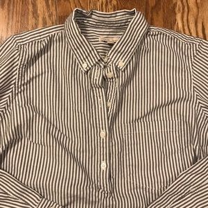 Gap Maternity Striped Collared Popover Shirt